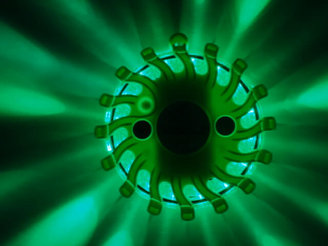YONC LED Blitzer / Warnleuchte - Grün - Akku